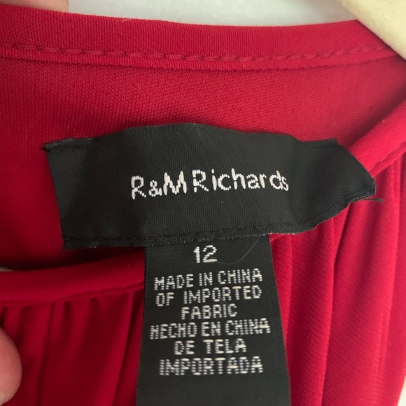 R & M Richards Deep Red floor length. Size 12. - Picture 6 of 12